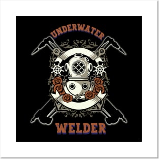 Underwater deep sea welder Posters and Art